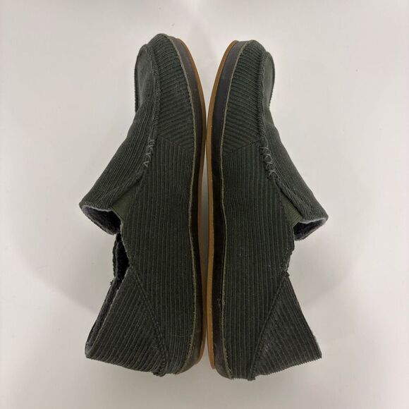 Olukai Green Ribbed Sweater Moloa 'ie Slippers Men's Size 9 - Picture 11 of 13